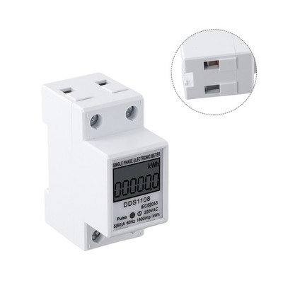 Red LED Energy Pulse Single Phase Energy Meter Visual Energy Consumption