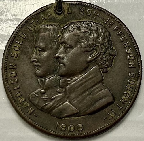 1904 St Louis World’s Fair Medal Bronze Louisiana Purchase Exposition Good Luck