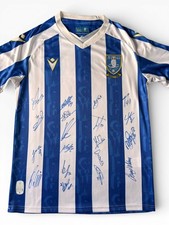 Signed SHEFFIELD WEDNESDAY Shirt by 19 - PROOF/COA- McNeil Cooper Palmer Valery