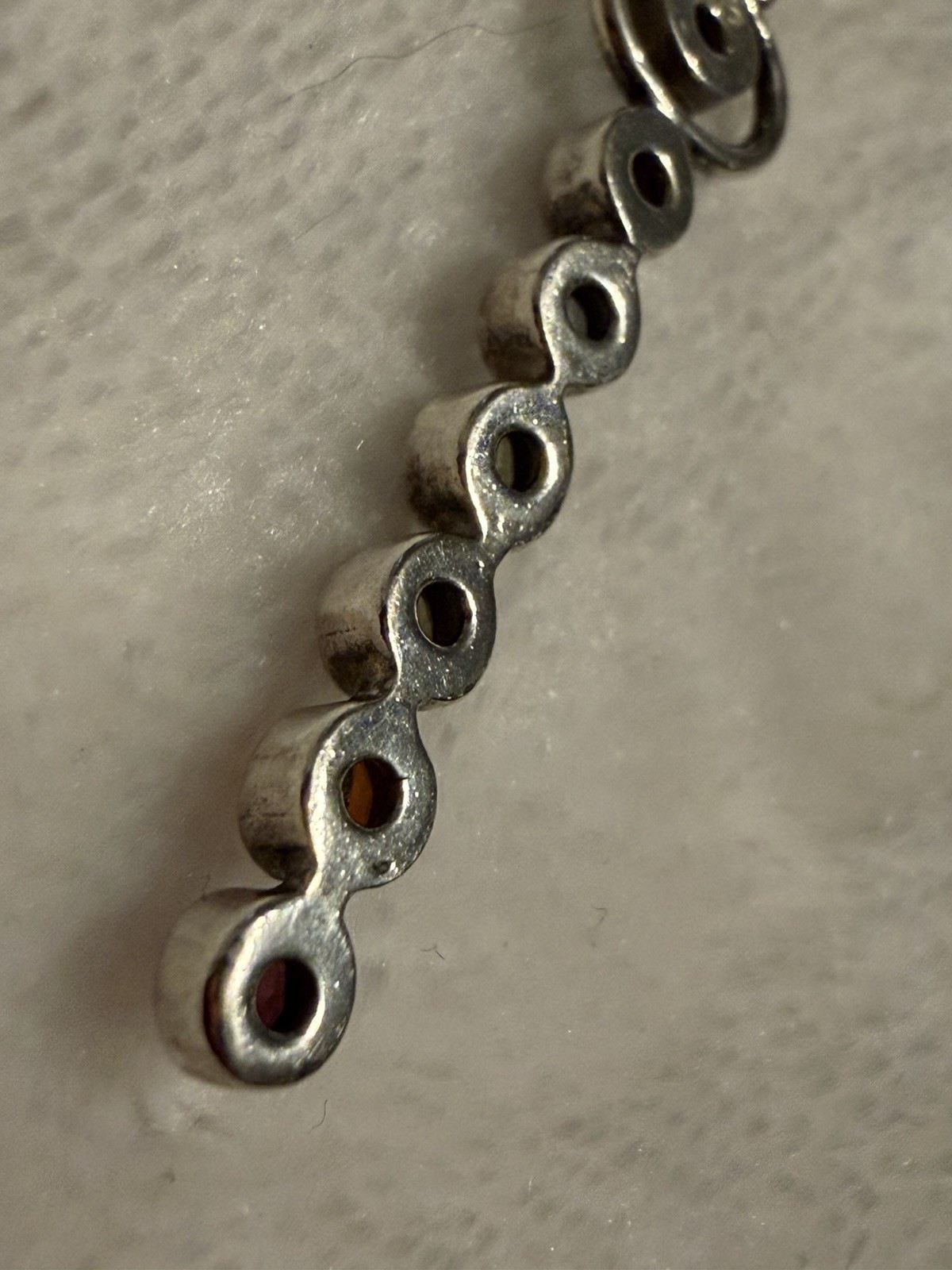 Chakra Rainbow Gemstone Sterling Silver Pendant N… - image 9