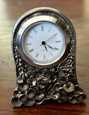 Silber Szenen Miniatur Uhr mit Mausfunktion