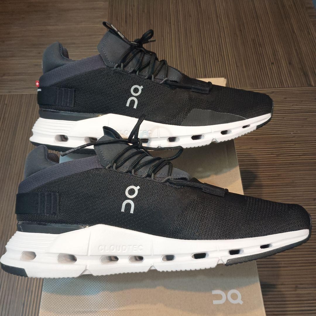 On Cloudnova Sneakers Shoes Running Black Mesh Men's US9.5 / JP27.5 Excellent image 5