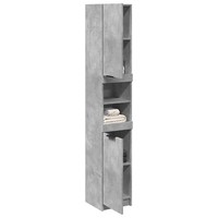 Badschrank Betongrau 32X34X188,5 Cm Holzwerkstoff Badezimmerschrank vidaXL