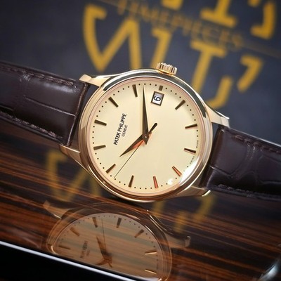 PATEK PHILIPPE CALATRAVA 5227R-001 39MM 18K ROSE GOLD IVORY DIAL B&P