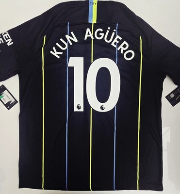 2018/19 Nike Manchester City #10 Kun Agüero Away Soccer Jersey