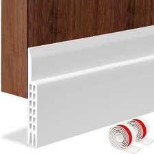 New Upgrade Huge Gap Door Draft Stopper, 3.4" W Widened White, White