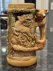 Vintage Beer Stein 3D Animals Fox Handle Die Grune Heid Des Jagers Freud Japan — photo 4