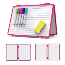 Dry Erase Board, Small WhiteBoard for Kids, 4 Writing Sides Desktop White Boa...