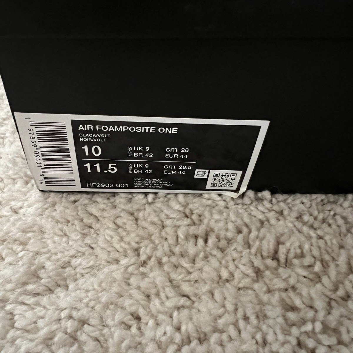 Nike Air Foamposite One Black Volt Penny Hardaway HF2902-001  display picture 2