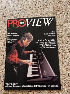 PREMIER ISSUE FALL 1992 KORG PROVIEW MUSIC Magazine BRUCE HORNSBY KEITH EMERSON