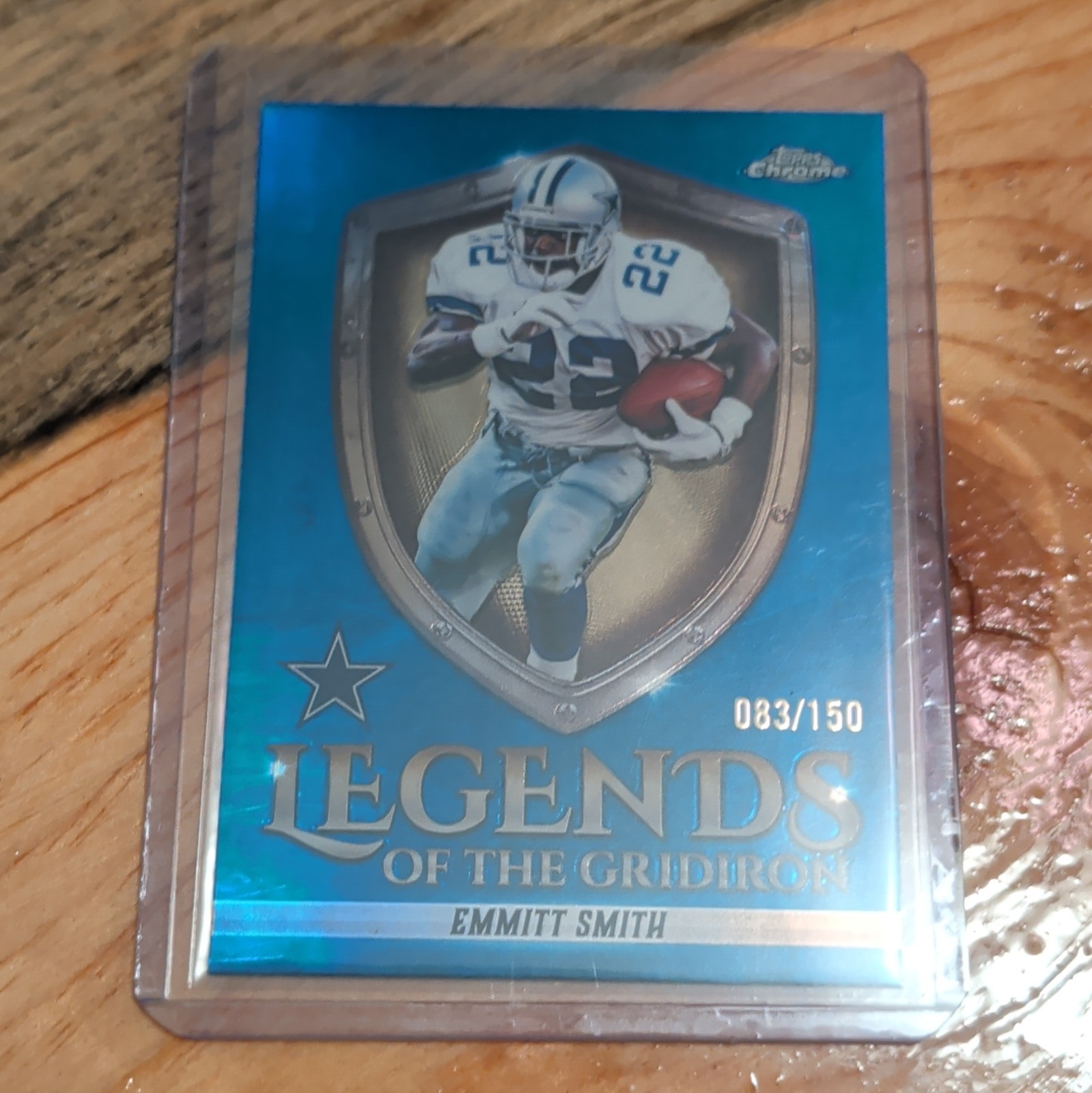 Topps Chrome 2025 Emmitt Smith Blue Refractor #LOG-16 Cowboys /150