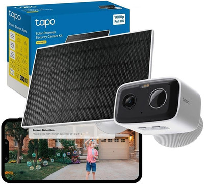 C400 KIT Akku Überwachungskamera Außen kabellos, Solar Überwachungskamera, Farbe N