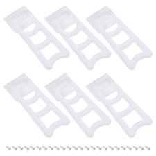 4.65" Easel Back, 6 Sets Plastic Picture Frame Back Stand with Screws, White