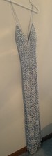 High End Ladies formal gown Slit Leg Size 8 Worn Once India Made. Floor Length.