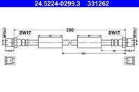 ATE Bremsschlauch 24.5224-0299.3 FüR VW 35 LT 28 281 363 1 Bus Syncro
