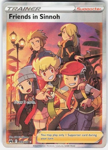 Pokemon Friends in Sinnoh 149/159 Ultra Rare Crown Zenith Pokemon Near Mint