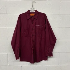VTG Red kap Botton Up workwear shirt Sz M Engineering Mechanic