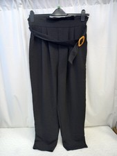 ❤️ George Black Belted Trousers Size 12 BNWT