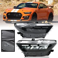 TT-ABC LED Headlights For Ford Mustang 2015 2016 2017 Head Front Plated Lamps