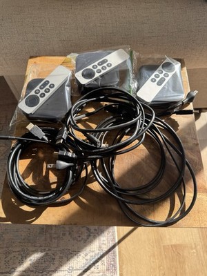 (3) Apple Apple TV 4K Digital HD Media Streamers w/ Remotes and Cables