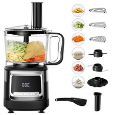 Hicloud FP01 Food Processor 12 Cup, Capable of Shredding/Cutting