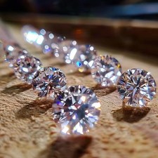 3.5mm to 6mm Round Cut Moissanite Loose Stone, D Color VVS1 Brilliant Sparkle