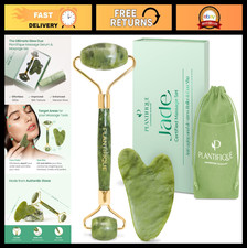 Jade Roller Gua Sha Set - Real Jade Facial Tools for Radiant Skin Care Routine