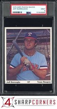 1975 SSPC PUZZLE BACKS JEFF BURROUGHS RANGERS POP 6 PSA 9
