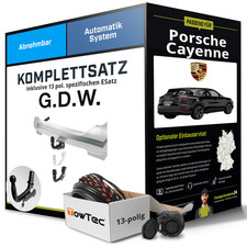 Für PORSCHE Cayenne Typ 92A Anhängerkupplung abnehmbar +eSatz 13pol 10- NEU