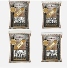 Wood Pellets Maple Hickory Cherry Blend 4 PACK 80lbs BBQ Smoker Grilling Fuel