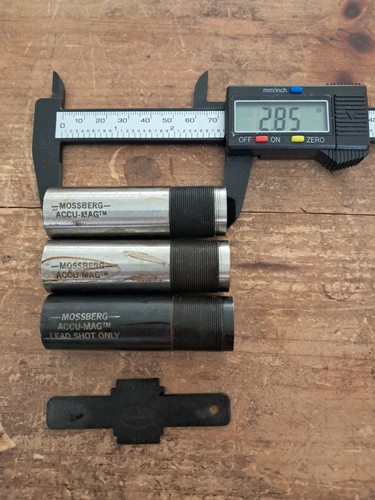 Accu-Choke 12 Gauge Full Mossberg Neu 3 Stück T&F, Turkey Shot, Accu Mag + Werkzeug
