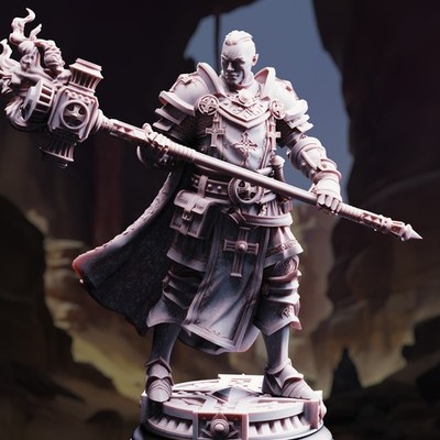 Goliath Paladin - Uktakun 32mm Resin Miniature D&D 3D Print DND Knight