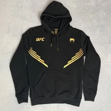 UFC Venum Hoodie Black Gold Fight Night Walkout Sweatshirt Mens Small