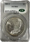1882 O Morgan Silver Dollar $1 Beautiful High Grade Coin CAC MS 62 #51
