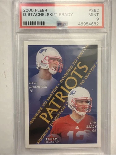2000 Fleer TOM BRADY/Stachelsk “ROOKIES to Watch!” PSA 9 -“Rookies To Watch”