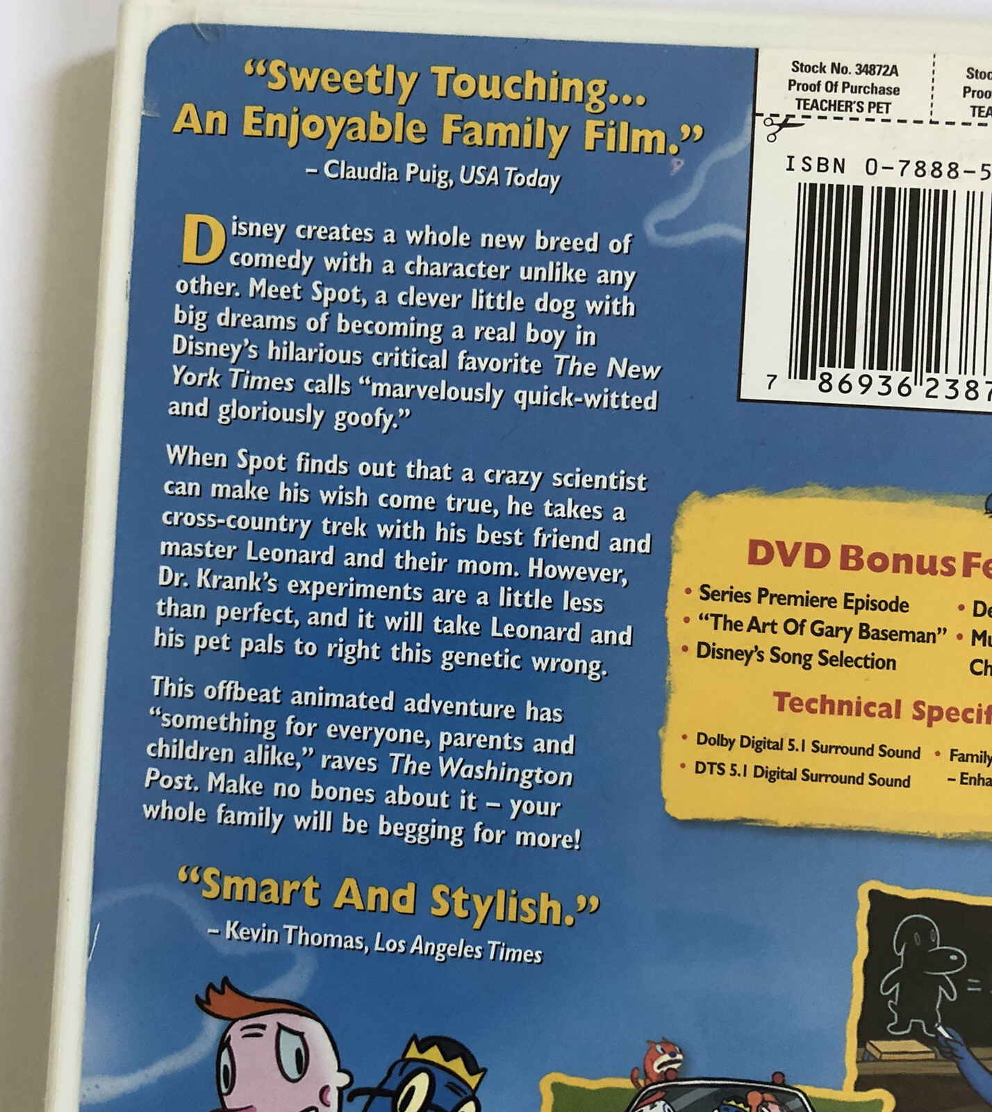 Disney's Teacher's Pet (DVD 2004) OOP HTF Feature Film + Series