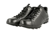 PRADA Leather Hiking Booties Sneakers Boots Shoes Black - NEW -  US 12 EU 45