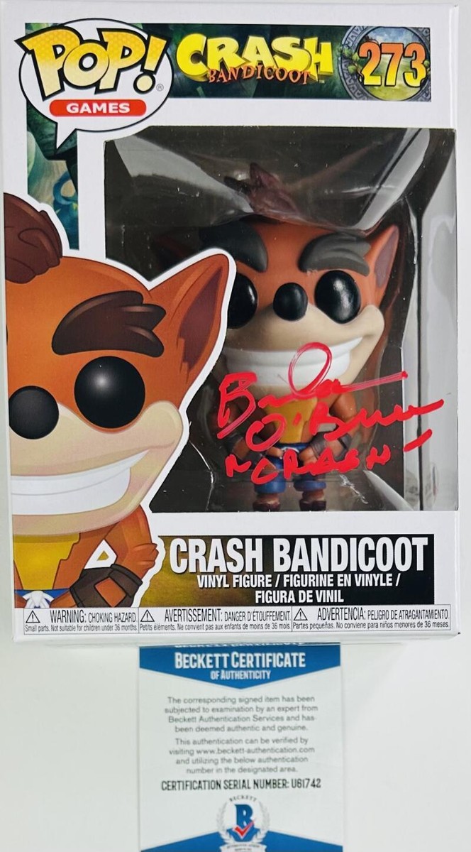 BRENDAN O'BRIEN SIGNED CRASH BANDICOOT FUNKO POP VINYL 273