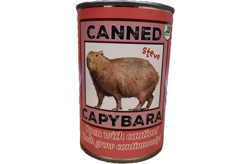 Steve the Canned Capybara | Stuffed Animal Plush w/Jokes: Pop Top Lid - Picture 7 of 7
