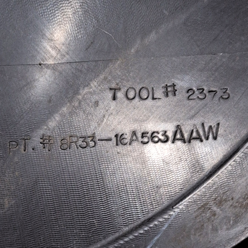2009 Ford Mustang Fender Liner Front Left 8R33-16A563-AAW with Extension OEM - Picture 4 of 7