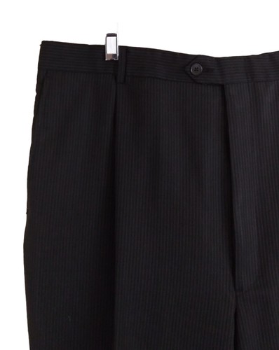 Perry Ellis Portfolio 2 Piece Dark Gray Striped Wool Suit Size 48XL Pants 40X31 - Picture 9 of 12