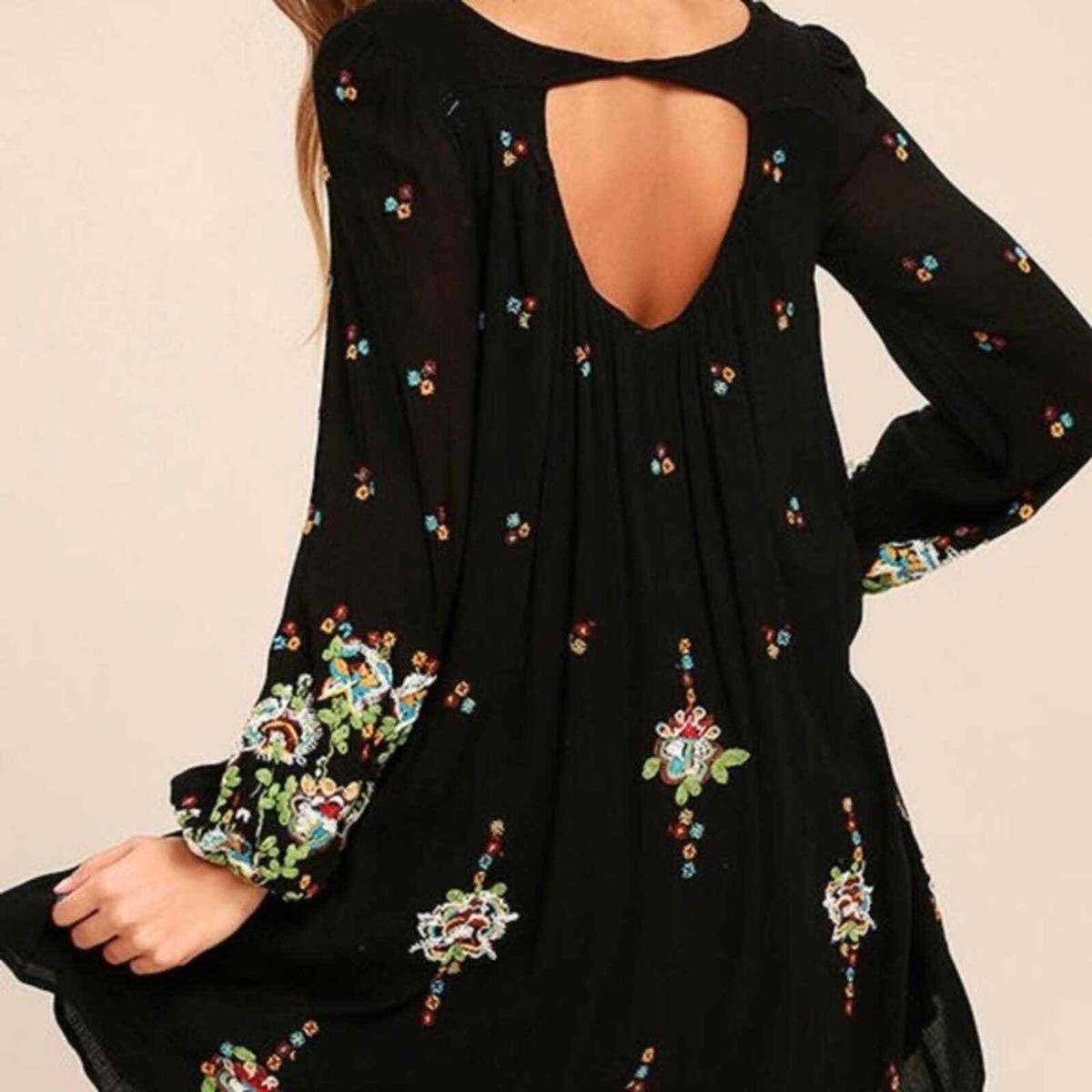 Oxford Mini Dress by Free People, Blk Motif, S Oxford Mini Dress by Free People, Blk Motif, S