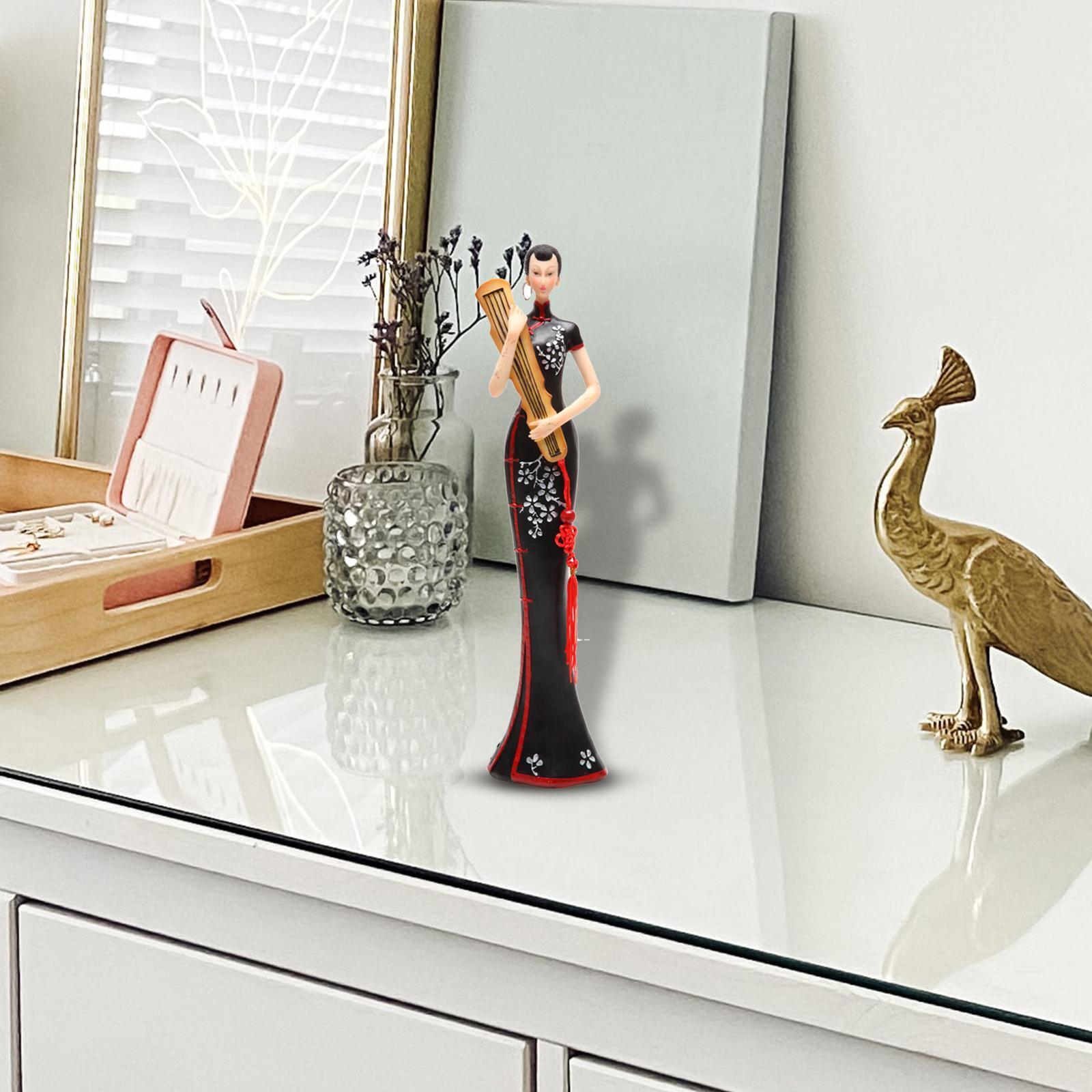 Chinese Woman Figurine Miniature Resin Crafts Gift Statuette Ornament For  Decor | Ebay