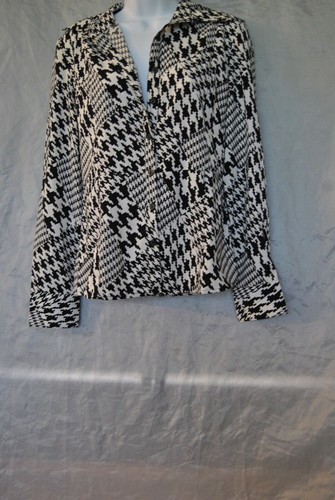 Women's Shirt by Ninety Size M Black & White in color RN 114328 - Picture 2 of 12