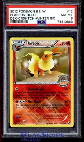 Pokemon Card PSA 8 Flareon Regional Promo 12/108 Dark Explorers Foil Rare 2012