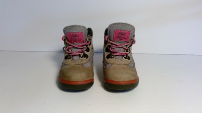 pink timberland field boots