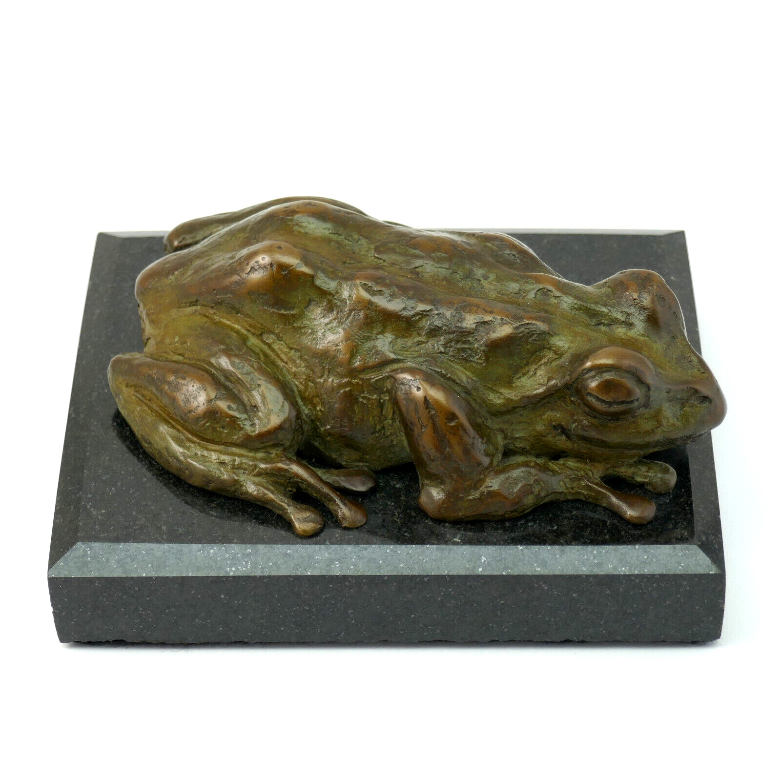 CAMILLA LE MAY (b. 1973), escultura de rana nido de espuma de bronce edición limitada, firmada CLM 1/9