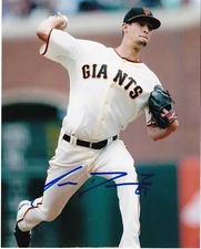 JAKE DUNNING   SAN FRANCISCO GIANTS   ACTION SIGNED 8x10