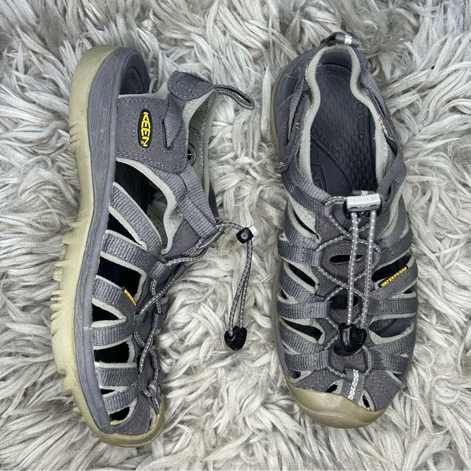 Sandali sportivi Keen Whisper grigi impermeabili punta chiusa escursionismo scarpa donna taglia 7