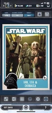 Topps Star Wars Digital Card Trader Han, Leia & Chewbacca Prime Insert Award